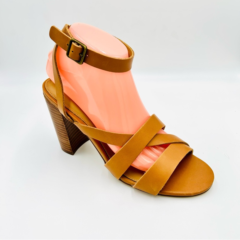 Soludos shoes Emile Nude Leather Strappy Sandals tan Women Size 9